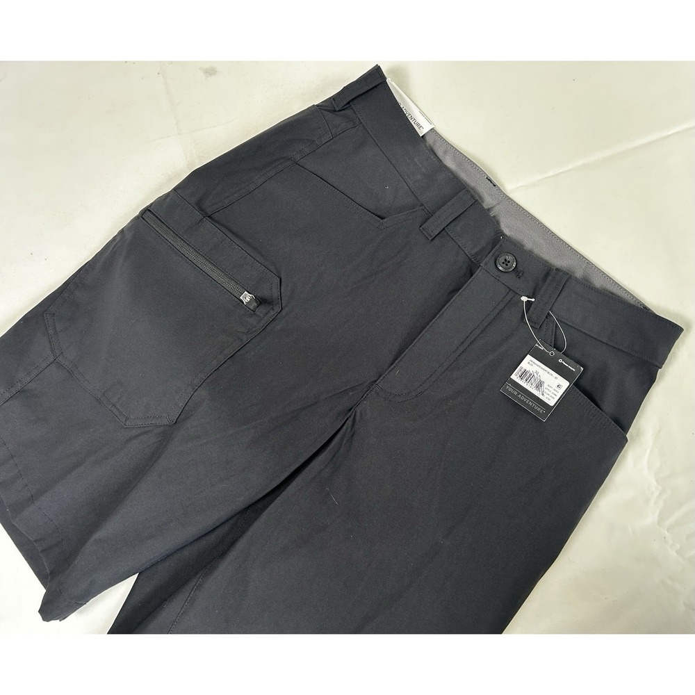 NWT EDDIE BAUER Rainier Tech Shorts Men's Black 30" Waist